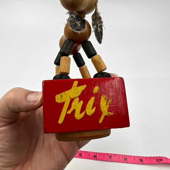 1950's Wood Push/Press-Up Kohner Dog Toy Trix Articulating Joints Dancing Stand - Picture 7 of 11